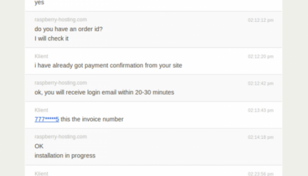 chat transcript